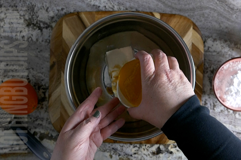 add orange juice concentrate to easy fruit dip