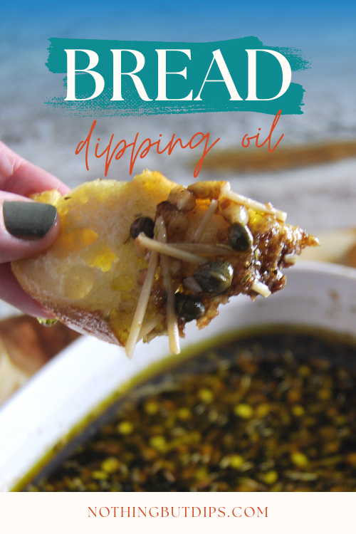 Bread Dipping Oil served with crusty French bread