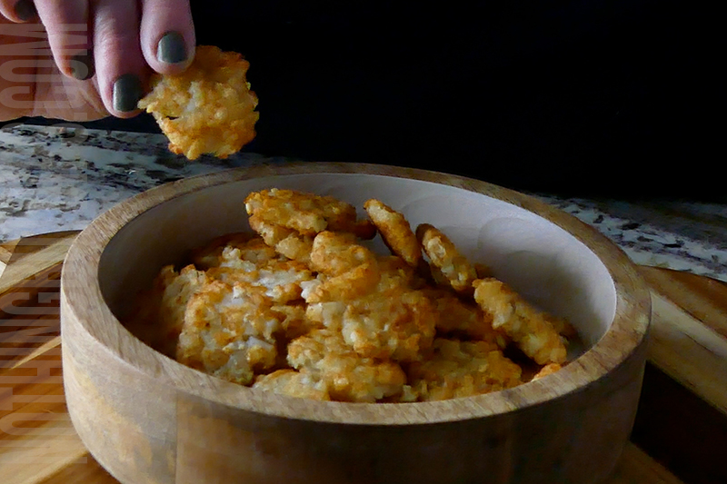 bowl of crispy tater tot chips