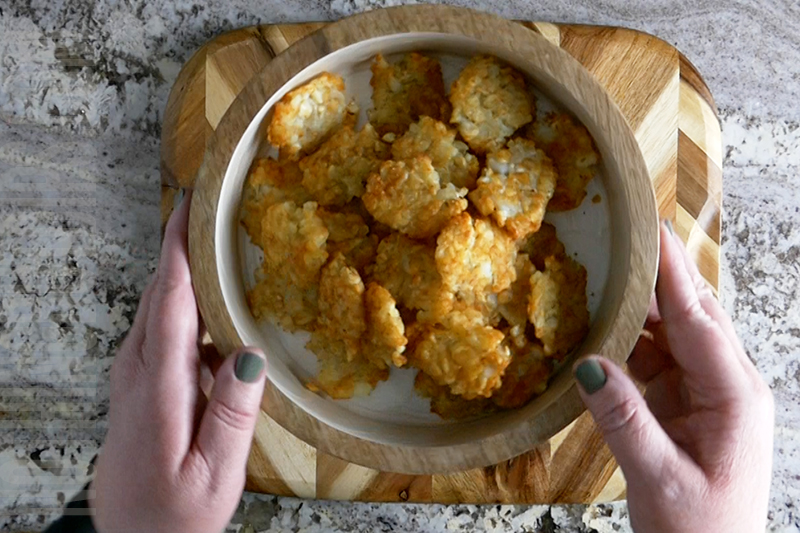 bowl filled with tater tot chips