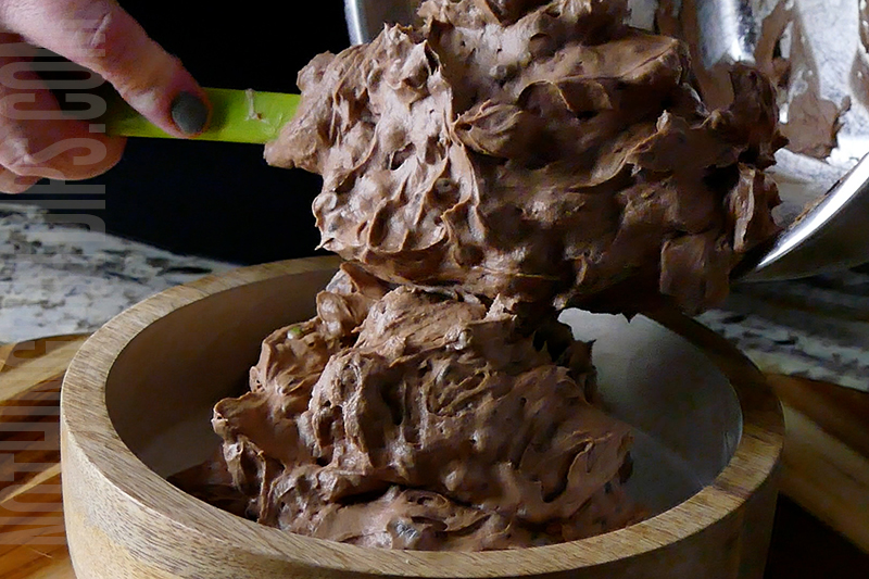 transfer the brownie bites dip into a serving bowl