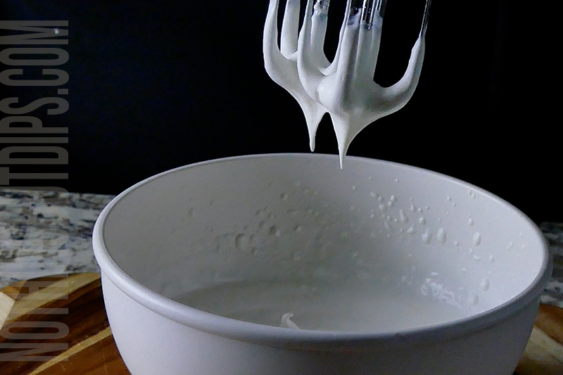 whipping cream with a hand mixer