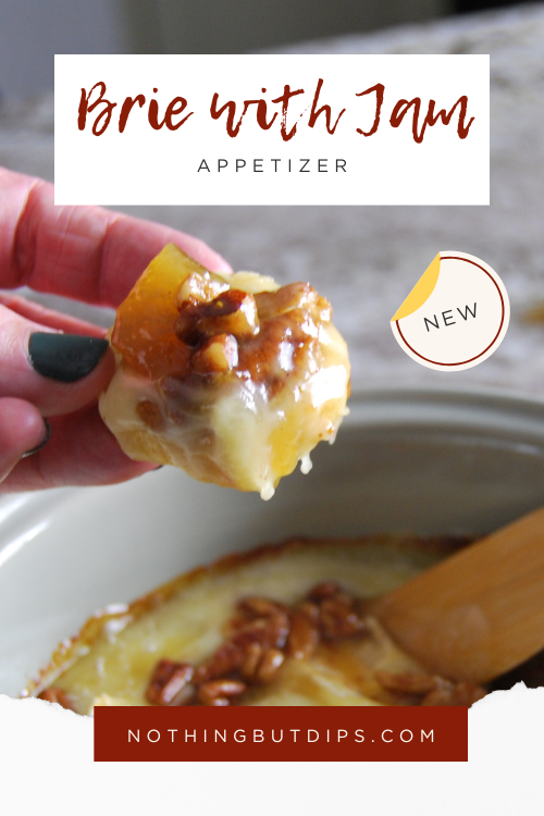 Easy appetizer brie with fig jam served on toast