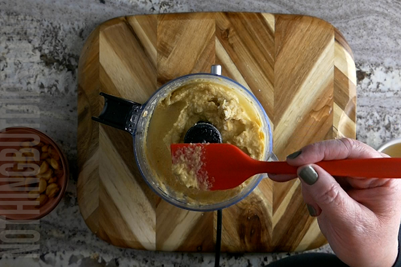 check the consistency of the lemon garlic hummus