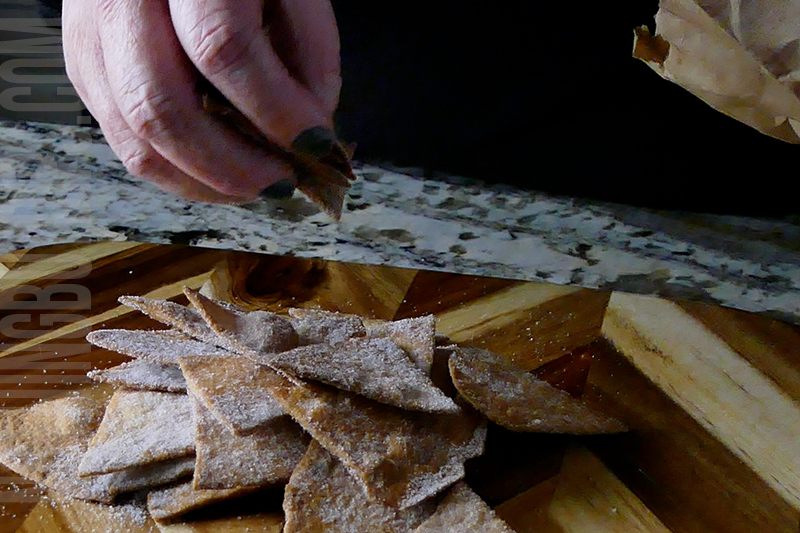 removed the cinnamon sugar chips from the brown paper bag