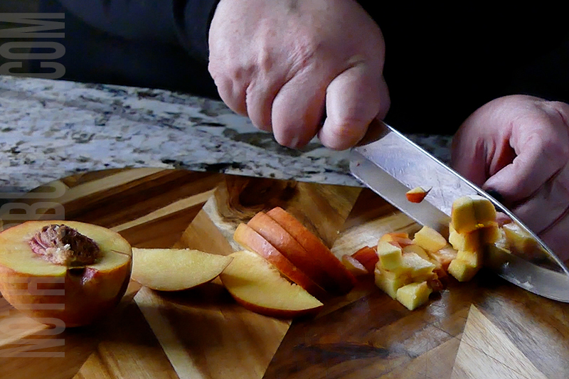 dicing nectarines