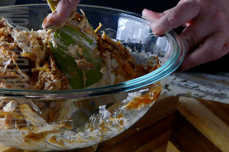 mix the bbq chicken dip