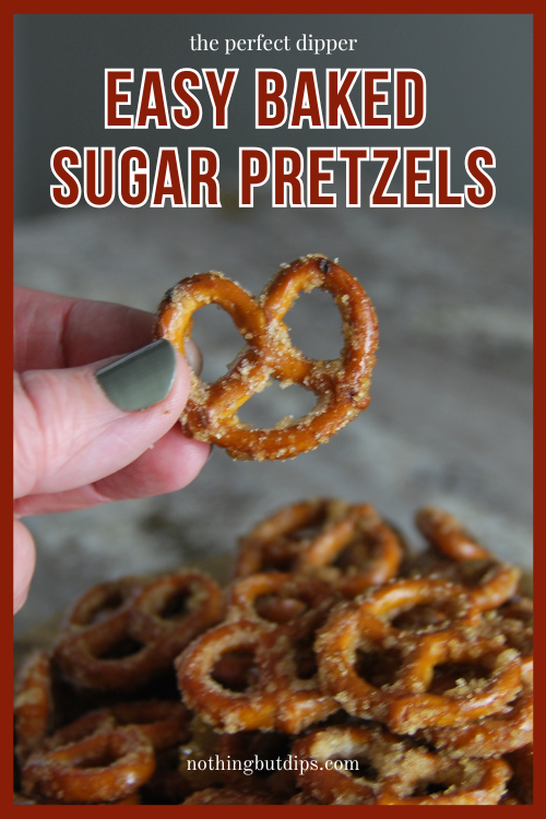 easy baked sugar pretzels dipper