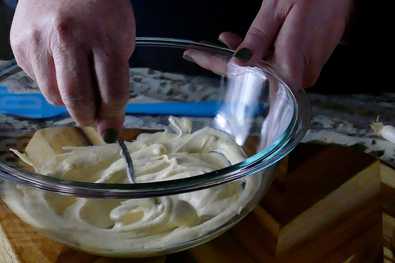 mixing the mayo and Dijon